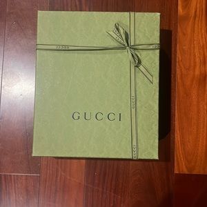 Gucci empty box/gift box w/ribbon and Gucci tissue paper